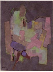 Quadro de Mário Dionísio A BOLA DE CRISTALx, acrílico s/ papel, 37 x 28v