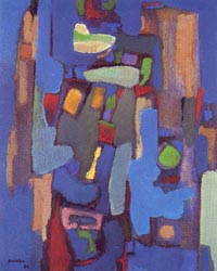 Quadro de Mário Dionísio - JARDIM ESQUECIDO, acrílico s/ tela, 41 x 33, 1989