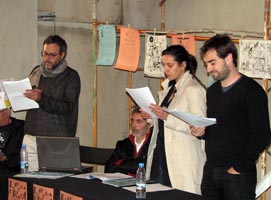 Foto sessão Leitura Furiosa 17 de Maio de 2009 - Ricardo Aibéo, Antonino Solmer, Sofia Marques, Duarte Guimarães