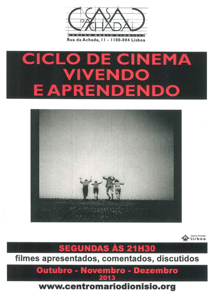 Cartaz Ciclo Cinema: Vivendo e Aprendendo