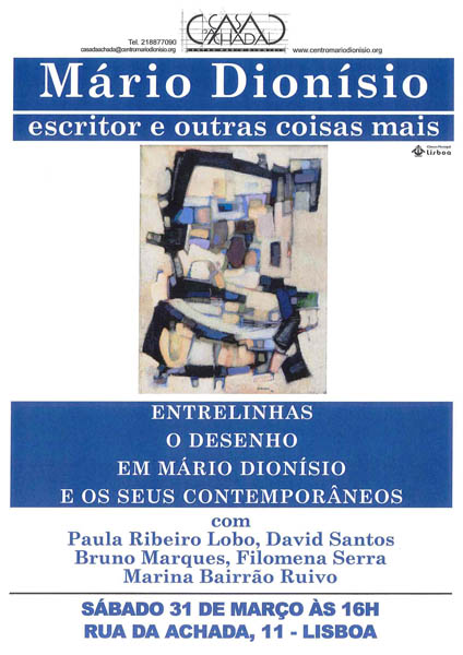 Cartaz Mário Dionísio Escritor